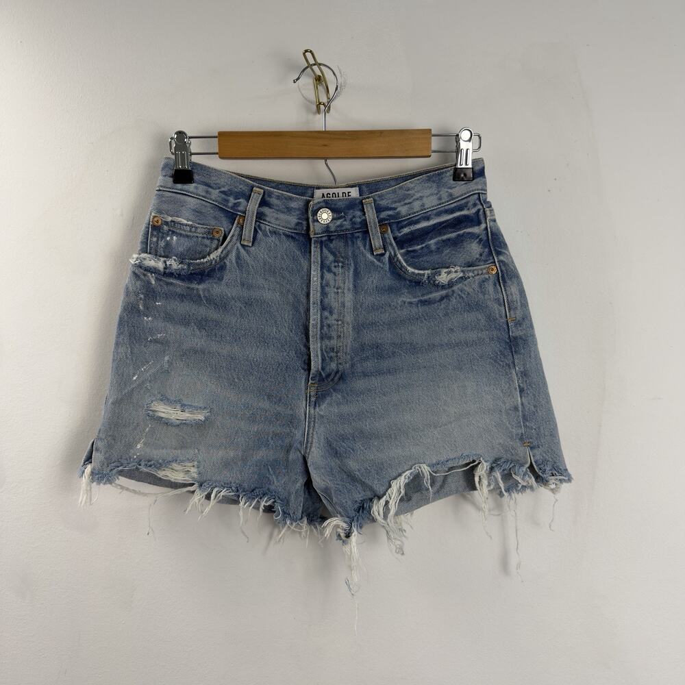 Agolde Woman’s Dee Shorts In Riccochet Size 28 Distressed 3 Inch Inseam